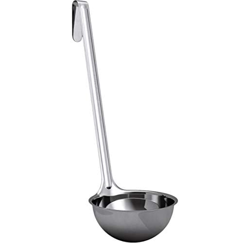 MULTIPLE SIZES Stainless Steel Two-Piece Kitchen Cooking Ladle w/ Hooked Handle